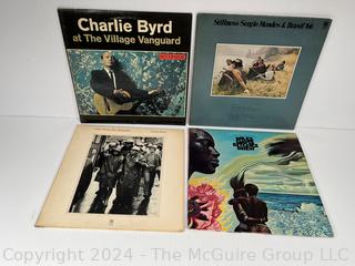 Four (4) Vinyl Record Albums: Charlie Byrd, Joan Baez, Sergio Mendez and Miles Davis