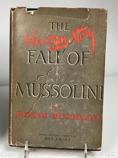 Three (3) Books Including The Officer's Guide, George Washington Volume One - Young Washington & The Fall of Benito Mussolini - His Own Story. 