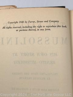 Three (3) Books Including The Officer's Guide, George Washington Volume One - Young Washington & The Fall of Benito Mussolini - His Own Story. 