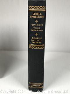 Three (3) Books Including The Officer's Guide, George Washington Volume One - Young Washington & The Fall of Benito Mussolini - His Own Story. 