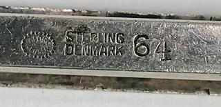 Georg Jensen Sterling Silver Tie Bar, Denmark #64 Designed by Henry Pilstrup. 7.5 grams