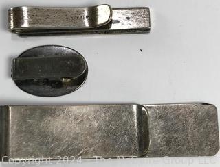 Three (3) Sterling Silver Money Clips. 19.7 grams
