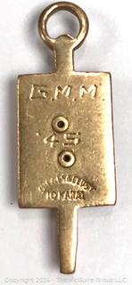 1945 Hunter HCH 10k Gold Pocket Watch Key Fob. 2.8 grams