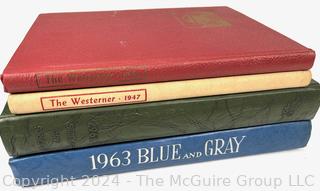 Four (4) HS/College School Year Books. Including UVA 1967 "Corks and Curls"; Washington & Lee HS 1963; and Western HS WDC 1947 and 1948  