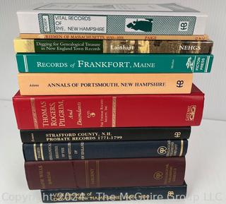 Ten (10) Books Including Historical and Genealogical Volumes on New England 