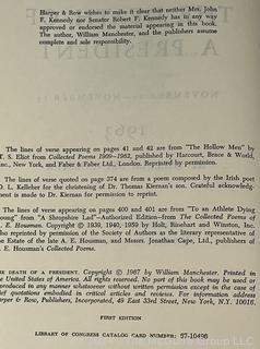 The Death of a President by William Manchester About John F. Kennedy Assassination. First Edition 