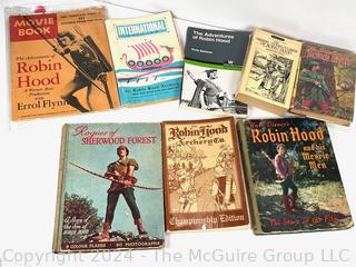 Eight (8) Books and Magazines Related to Robin Hood 