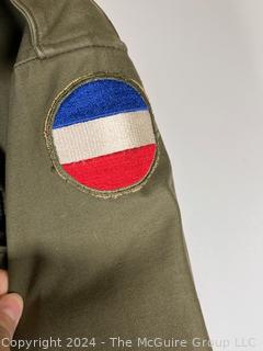 US Army Khaki Blouse with Army Ground Forces Regulation Military Patch