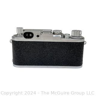 Leica DRP GMBH Ernst Leitz Wetzlar 35mm Film Camera Elmar F=5 cm 1:3,5 Lens Leather Case #765409 (was 0015JJ)