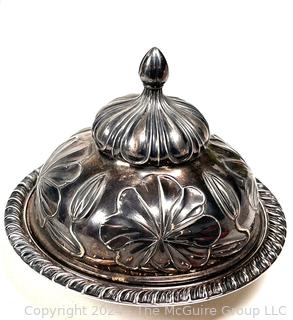 Silver Plated Covered Dishes, Pottery Planter and Lacquerware Tray