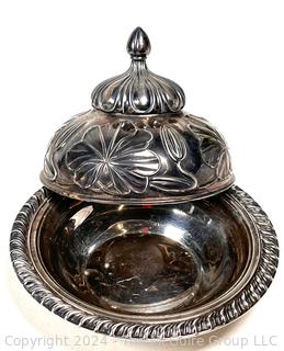 Silver Plated Covered Dishes, Pottery Planter and Lacquerware Tray