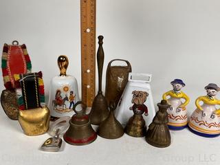 Collection of Brass and Ceramic Hand Bells