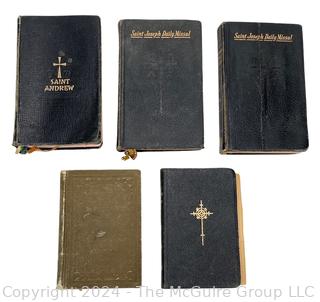 Five (5) Religious Daily Missals and Bogatazky Golden Treasury Books