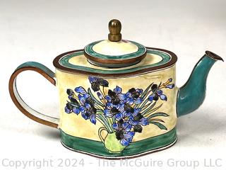 Four (4) Enamel Painted Items Including Cloisonne Vase. 