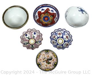 Six (6) Porcelain Painted Bowls