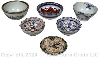 Six (6) Porcelain Painted Bowls