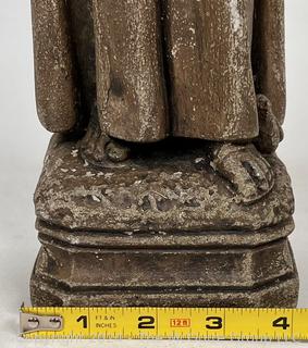 St. Francis Cement Garden Statue.  17" tall. 