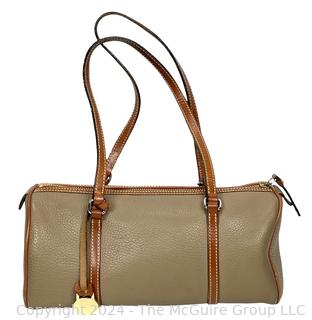 Dooney & Bourke Brown Pebbled Barrel Satchel Hand Bag