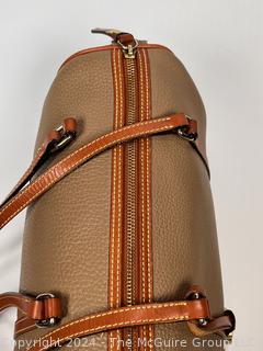 Dooney & Bourke Brown Pebbled Barrel Satchel Hand Bag