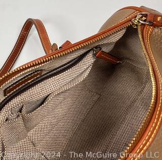 Dooney & Bourke Brown Pebbled Barrel Satchel Hand Bag