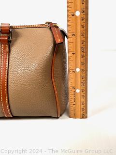 Dooney & Bourke Brown Pebbled Barrel Satchel Hand Bag