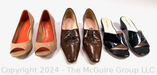 Three (3) Pairs of Ladies Shoes Size 5 1/2 - 6