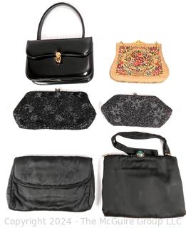 Six (6) Handbags Including Beaded Clutch Purses