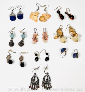 Ten (10) Pierced Dangle Earrings