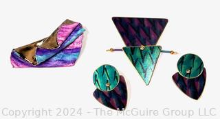 Retro Abstract Brooches and Earrings