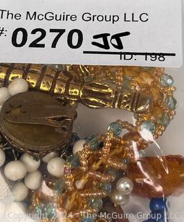 Group of Costume Jewelry Including a Crocodile Brooch by Alva