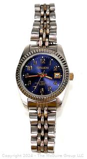 Gruen Women's Silver Tone Stainless Steel Blue Dial Wrist Watch