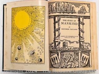 Four (4) Books Including The March of Folly by Barbara W. Tuchman 1st Edition 1984, The Story Of Mankind by Van Loon 1926, Molto Agitato by Johanna Fiedler,The Mayhem Behind the Music at the Metropolitan Opera and Harvard Song Book 1923