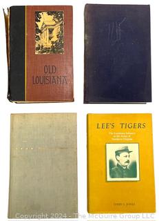 Four (4) Signed Books Including Old Louisiana by Lyle Saxon, The Flounder by Gunter Grass, The Angry Scar - The Story Of Reconstruction by Hodding Carter and Lee's Tigers - Louisiana Infantry in Northern Virginia by Terry Jones