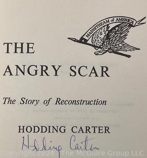 Four (4) Signed Books Including Old Louisiana by Lyle Saxon, The Flounder by Gunter Grass, The Angry Scar - The Story Of Reconstruction by Hodding Carter and Lee's Tigers - Louisiana Infantry in Northern Virginia by Terry Jones