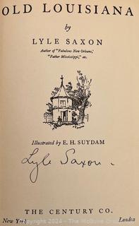 Four (4) Signed Books Including Old Louisiana by Lyle Saxon, The Flounder by Gunter Grass, The Angry Scar - The Story Of Reconstruction by Hodding Carter and Lee's Tigers - Louisiana Infantry in Northern Virginia by Terry Jones