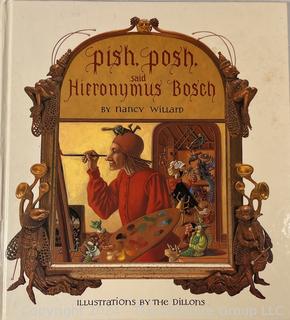 Seven (7) Books: Walking on Earth and Touching the Sky, Poetry and Prose by Lakota Youth (signed), Pish Posh Said Hieronymus Bosch 1991 by Nancy Willard, et al