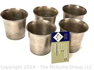 Five (5) Preisner Pewter Tumblers #2030