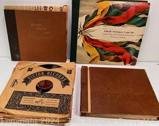 Collection of Vinyl 78 RPM Record Albums of Opera