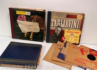 Collection of Vinyl 78 Albums of Italian Opera Records - Excellent Condition