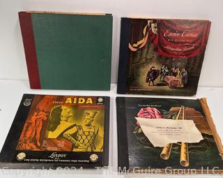 Four (4) 78 RPM Record Albums: Caruso, Aida, Tosca 