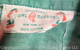 Six (6) Vintage Girl's Dresses and Uniforms Including Brownie, Girl Scout and Gym