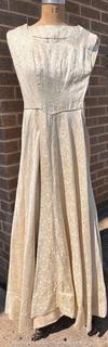 Vintage Gold Damask Evening Dress