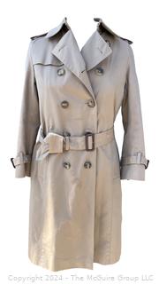 Women's Khaki Brooks Brothers Trench Coat with Liner Size 4