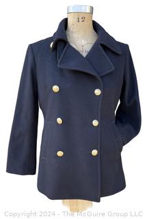 Navy Blue Wool J. Crew Peacoat Size S