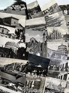 Collection of B&W Photo Post Cards. Italy and other European Sites