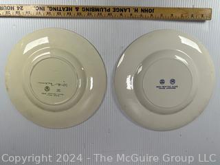 Two (2) Smith College Transferware Plates