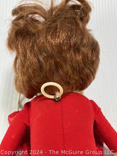 Arkansas Razorbacks Cheerleader Talking Pull String Doll by Mattel, 1970. Measures 12"