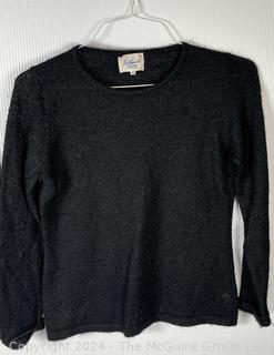 Two (2) Women's Black Sweaters by Rodier and Louisa Spagnoli, Small