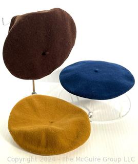 Three (3) Wool Beret Hats