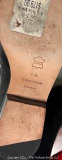 Two (2) Pairs of Women's Cole Haan Booties (5 1/2), Quilted Pillow and Longchamp Tote Handbag